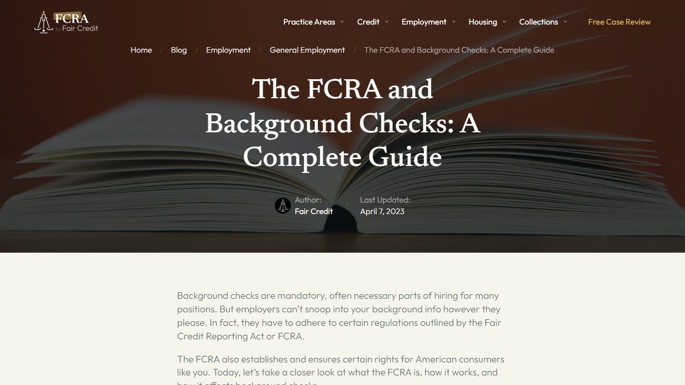 The FCRA and Background Checks: A Complete Guide